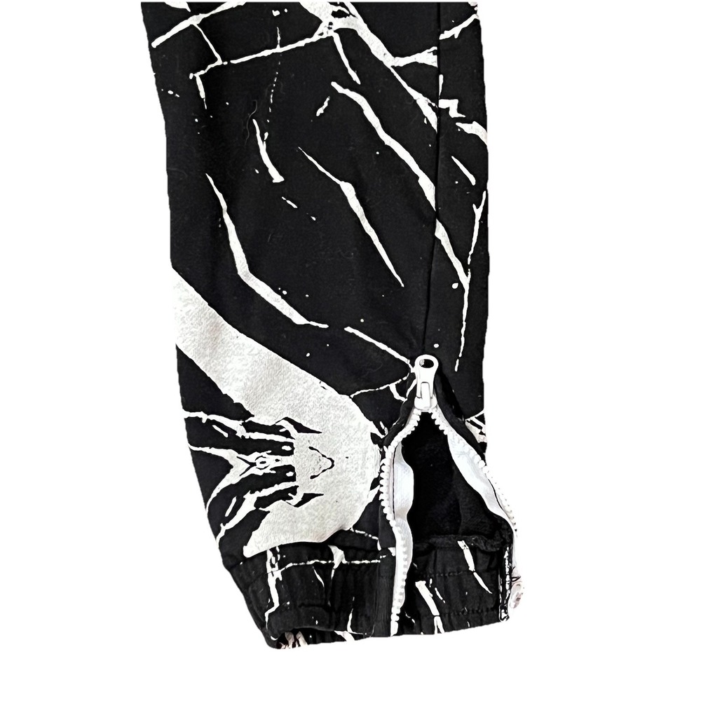 FRPLY Black Gray L Graphic All Over Print pants joggers Streetwear Skater Y2K - Picture 3 of 10